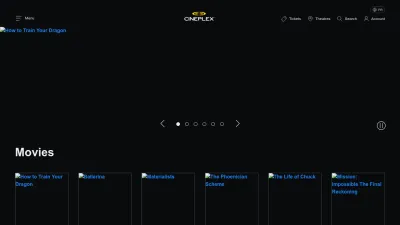 Screenshot preview of cineplex.com