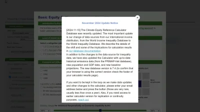 Screenshot preview of calculator.climateequityreference.org