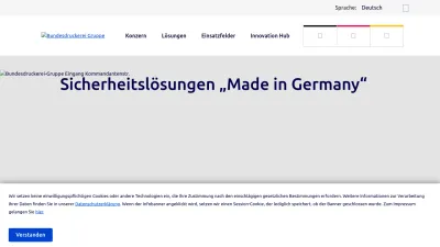 Screenshot preview of bundesdruckerei.de