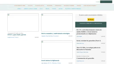 Screenshot preview of rebelion.org