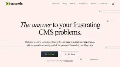 Screenshot preview of statamic.com