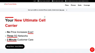 Screenshot preview of redpocket.com