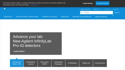 Screenshot preview of agilent.com