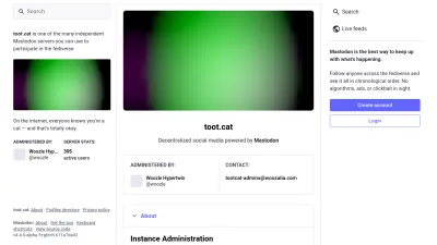 Screenshot preview of toot.cat