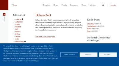 Screenshot preview of behavenet.com