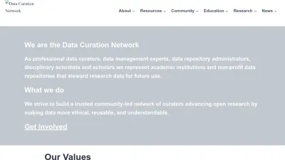 Screenshot preview of datacurationnetwork.org