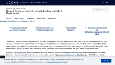 Screenshot preview of gifted.uconn.edu