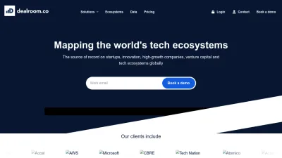 Screenshot preview of dealroom.co