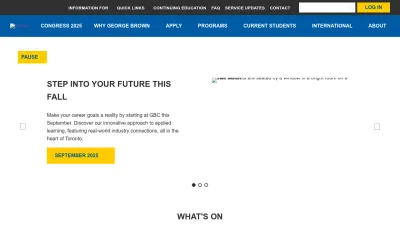 Screenshot preview of georgebrown.ca