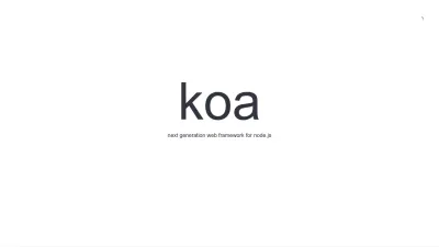 Screenshot preview of koajs.com