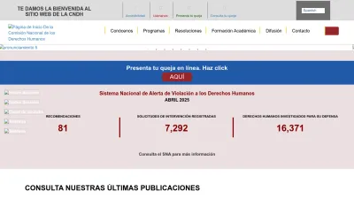 Screenshot preview of cndh.org.mx