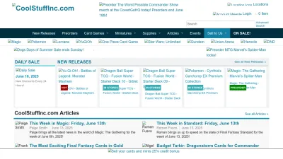 Screenshot preview of coolstuffinc.com