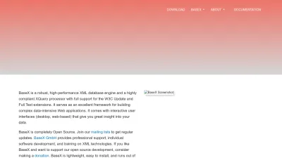 Screenshot preview of basex.org