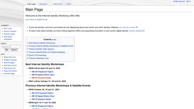 Screenshot preview of iiw.idcommons.net