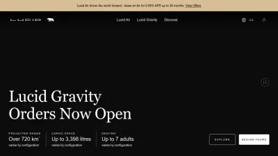 Screenshot preview of lucidmotors.com