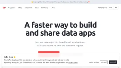 Screenshot preview of streamlit.io