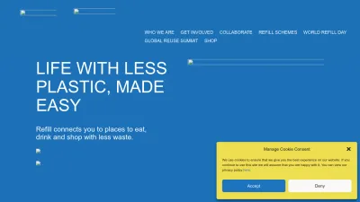 Screenshot preview of refill.org.uk