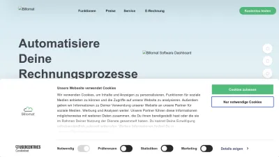 Screenshot preview of billomat.com