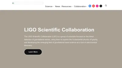 Screenshot preview of ligo.org