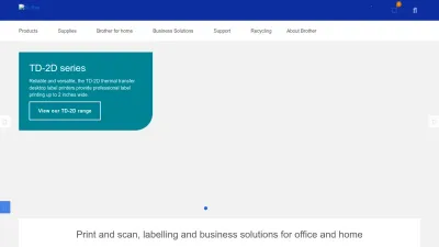 Screenshot preview of brother.co.uk