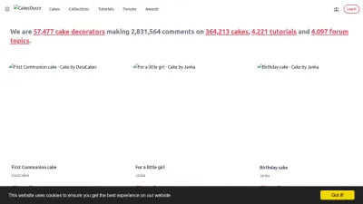 Screenshot preview of cakesdecor.com