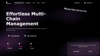 Screenshot preview of fearlesswallet.io