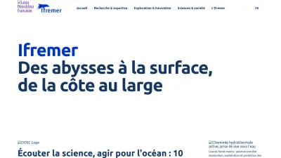 Screenshot preview of ifremer.fr