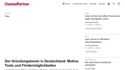 Screenshot preview of channelpartner.de