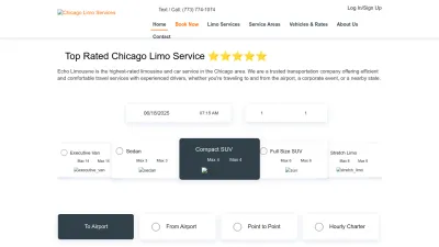 Screenshot preview of echolimousine.com