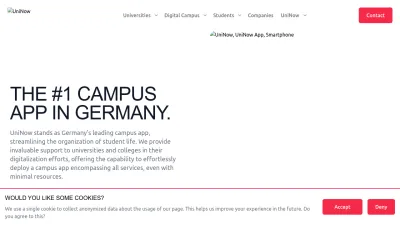 Screenshot preview of uninow.de