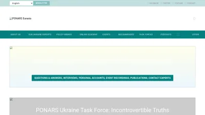 Screenshot preview of ponarseurasia.org