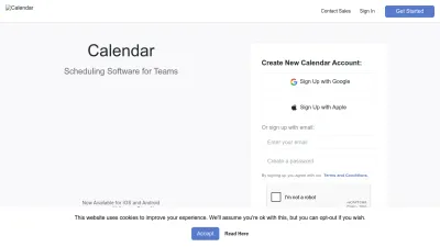 Screenshot preview of calendar.com