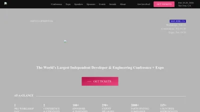 Screenshot preview of developerweek.com