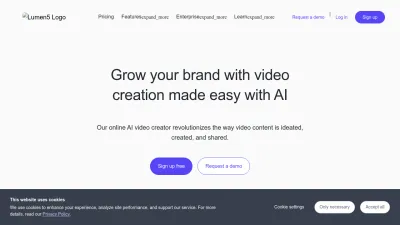 Screenshot preview of lumen5.com