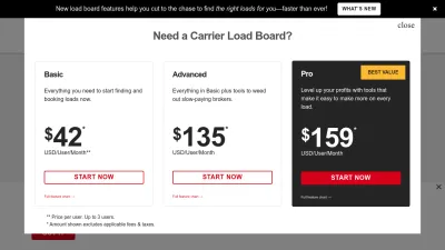 Screenshot preview of truckstop.com