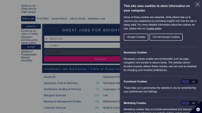 Screenshot preview of jobs.ac.uk
