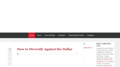 Screenshot preview of awealthofcommonsense.com