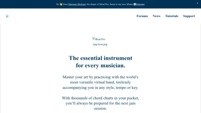 Screenshot preview of irealpro.com