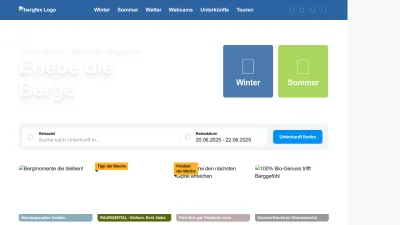 Screenshot preview of bergfex.at