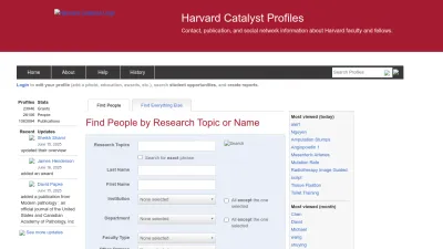 Screenshot preview of connects.catalyst.harvard.edu
