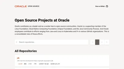 Screenshot preview of oss.oracle.com