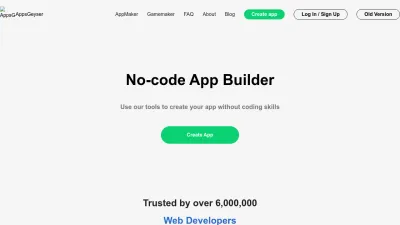 Screenshot preview of appsgeyser.com