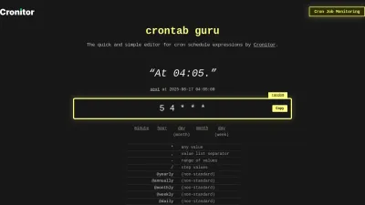 Screenshot preview of crontab.guru