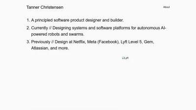 Screenshot preview of tannerchristensen.com