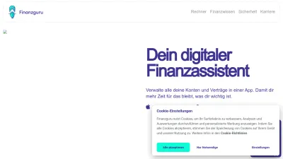 Screenshot preview of finanzguru.de