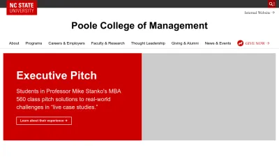 Screenshot preview of poole.ncsu.edu