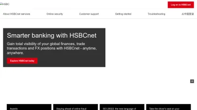 Screenshot preview of hsbcnet.com