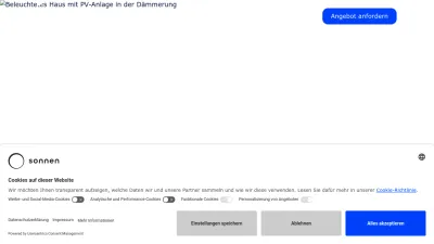 Screenshot preview of sonnen.de