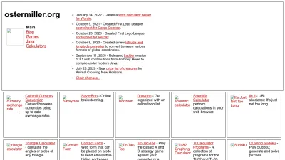 Screenshot preview of ostermiller.org