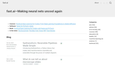 Screenshot preview of fast.ai